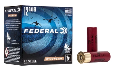 Federal Speed-Shok 12ga 3in #4 steel shotgun ammunition 25 round box