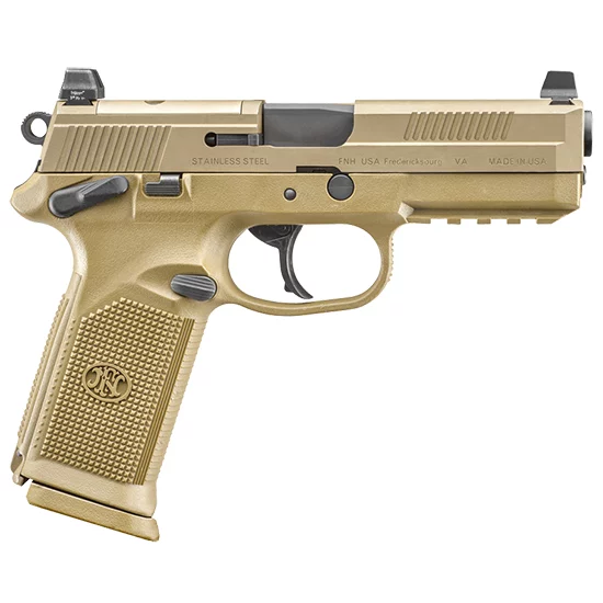 FN FNX-45 Tactical .45 ACP pistol Flat Dark Earth optic-cut slide night sights two magazines