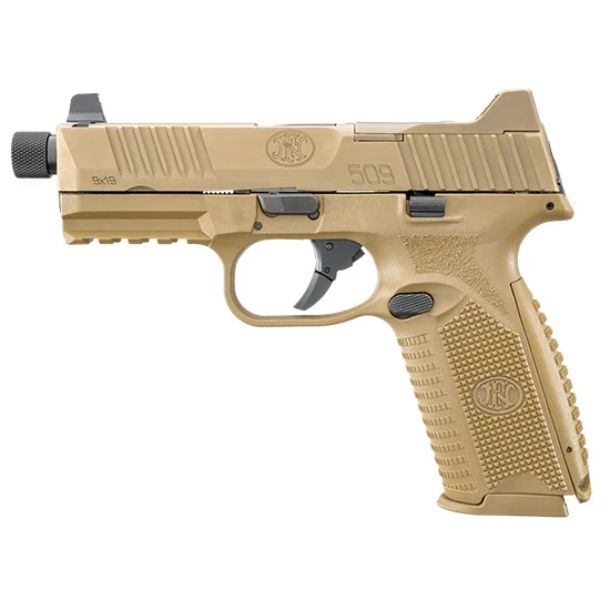 FN 509 Tactical 9mm 4.5in FDE threaded barrel optic-cut slide polymer frame