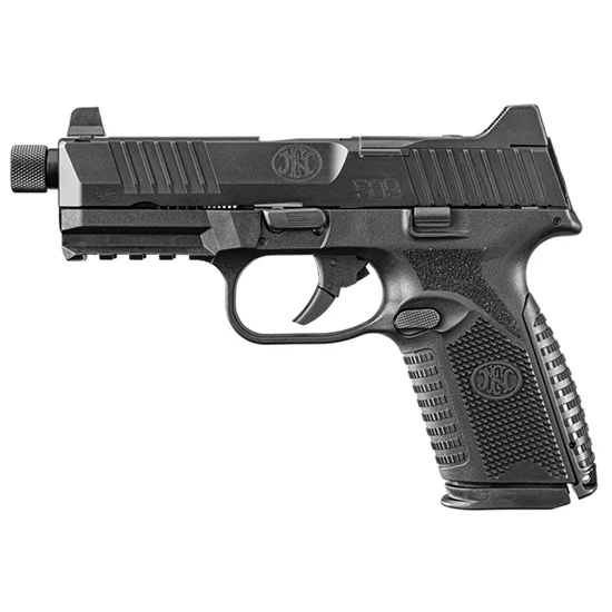 FN 509M Midsize Tactical 9mm pistol matte black with 4.5-inch threaded barrel