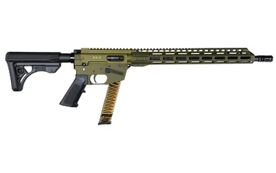 Freedom Ordnance FX9R 9mm PCC, 16 inch barrel, olive drab green, right-side view