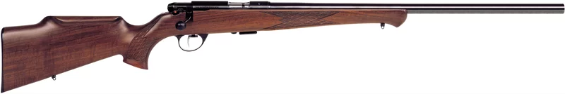 Anschutz 1712 Silhouette .22 LR bolt-action rifle with 21.6 inch blued barrel and walnut Monte-Carlo stock