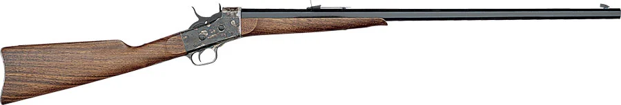 Pedersoli Target .45-70 Rolling Block rifle with 30 inch barrel and walnut stock, blued metal finish