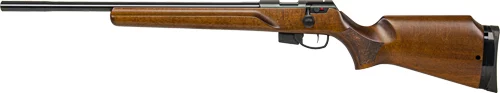Anschutz 1761L left-hand bolt-action .22 LR rifle, 21.4in heavy barrel, blued metal, hardwood stock