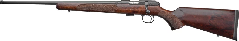 CZ 457 American left-hand 22 WMR walnut stock blued receiver 5-round