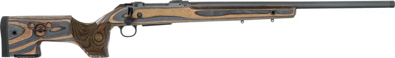 CZ-USA 600 Range .308 Winchester 24 inch barrel rifle with brown and gray laminate stock
