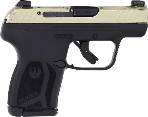 Ruger LCP MAX .380 ACP Champagne PVD pistol with tritium front sight