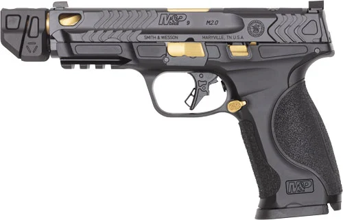 S&W PC M&P9 M2.0 METAL 9MM OR - NTS BLACK FR/GOLD PVD BBL TALO - Image 2