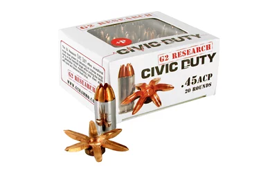 G2 Research Civic Duty .45 ACP Copper Expansion 20-round box