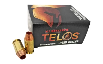G2 Research Telos .45 ACP 160 gr hollow point ammunition box