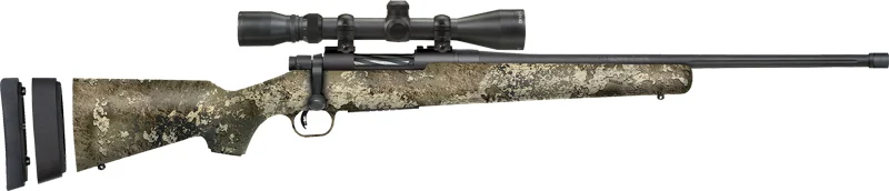 Mossberg Patriot Super Bantam .350 Legend rifle with TrueTimber Strata stock and mounted 3-9x40 scope
