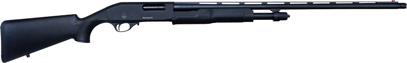 AKKAR 620 Ranch Hand 20ga 28in VR black polymer shotgun, side view