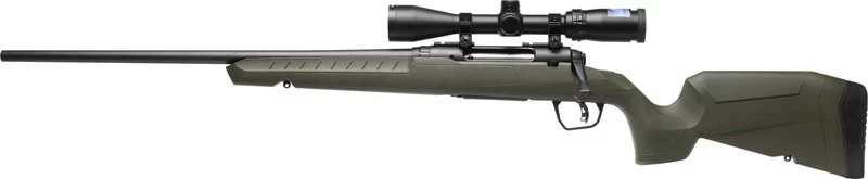 Savage Axis 2 XP .243 Winchester 22in left-hand rifle with OD green synthetic stock and factory-mounted 3-9x40 scope