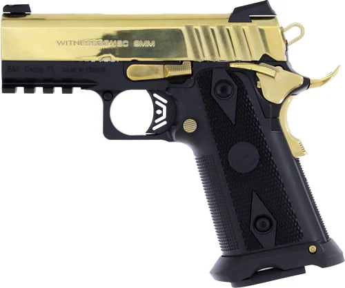 EAA Girsan Witness 2311 Spoiled Brat 9mm pistol gold slide black frame 3.4 in