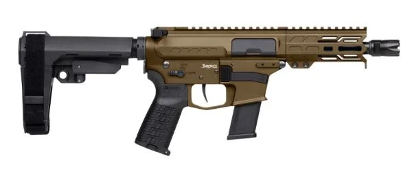 CMMG Banshee MKG .45 ACP 5-inch pistol in Midnight Bronze with pistol brace