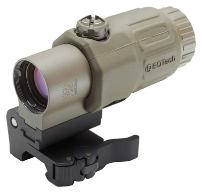 EOTECH G45 5X tan magnifier with STS switch-to-side mount