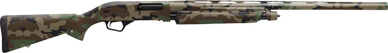 Winchester SXP Waterfowl Hunter 20 Gauge shotgun in Woodland camouflage with TruGlo fiber-optic front sight