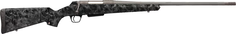 Winchester XPR Extreme .270 WSM 24-inch Tungsten Cerakote rifle with camouflage synthetic stock