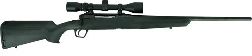 Savage Axis XP 7mm-08 Remington 22in barrel black synthetic stock with mounted Weaver 3-9x40 scope