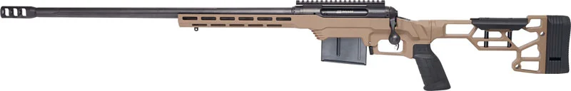 Savage 110 Precision left-hand .300 PRC rifle 24 inch MDT LSS chassis FDE