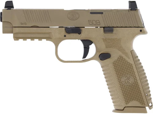 FN 509 Full-Size MRD 9mm Flat Dark Earth pistol with two 17-round magazines