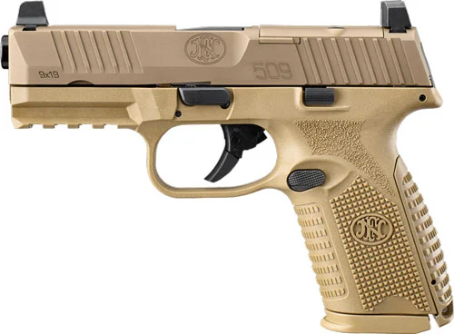 FN 509M MRD midsize 9mm 4-inch Flat Dark Earth optic-ready pistol