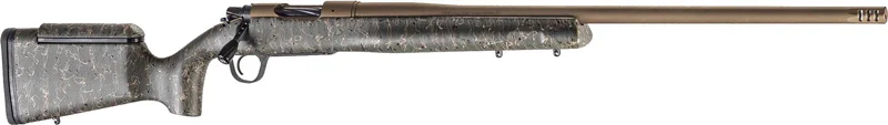 Christensen Arms Mesa Long Range .338 Lapua 27in bronze Cerakote with green black tan stock