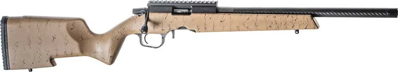 Christensen Arms Ranger .17 HMR 18 inch carbon fiber barrel tan stock with black webbing