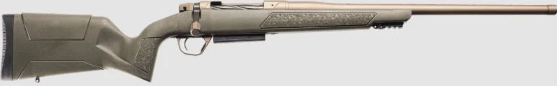Christensen Arms Evoke 7mm Remington Magnum 22 inch threaded bolt-action rifle in bronze and OD green