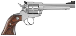 Ruger Single-Ten .22 LR 5.5 inch satin stainless revolver with hardwood Gunfighter grips and fiber optic sights
