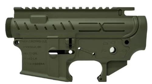 Faxon Firearms X-TRA LITE AR-15 receiver set, OD Green finish, stripped