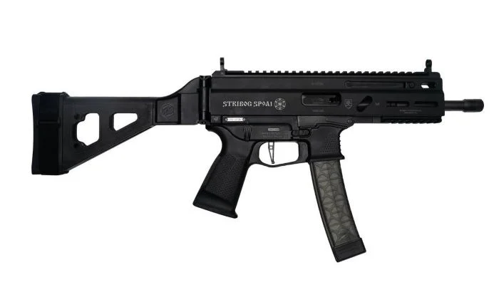Global Ordnance Grand Power Stribog SP9A1 9mm 8in barrel black SBT pistol brace