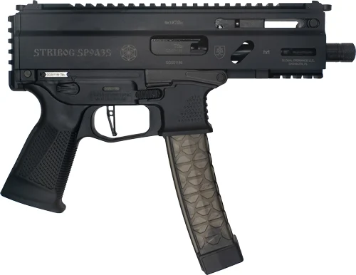 Grand Power Stribog SP9A3S 9mm pistol, black, threaded barrel and M-LOK handguard