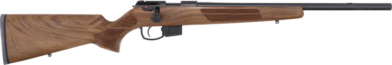 ANSCHUTZ 1761 D HB .17 HMR 20-inch blued finish walnut stock