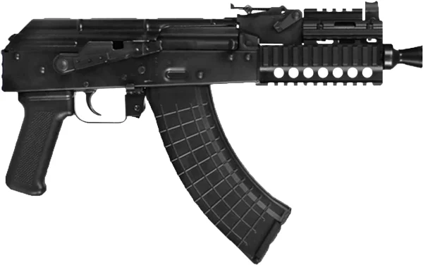 Pioneer Arms Micro Hellpup Pro 7.62x39 7in pistol in black with quad Picatinny rails