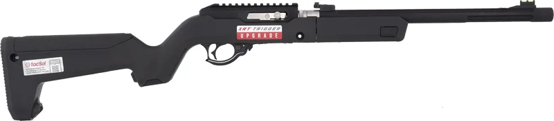 Tactical Solutions X-RING VR .22 LR rifle with 16.5-inch threaded barrel and black synthetic Magpul Backpacker stock