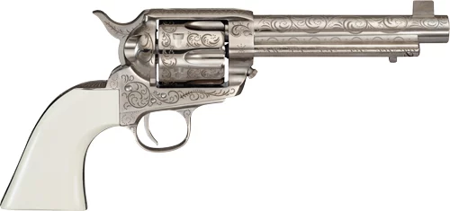 Cimarron Bat Masterson Frontier .45 Long Colt 5.5 inch nickel engraved revolver