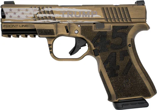 Black Rain Ordnance Frontline 9mm pistol, 4in barrel, gold Battleworn finish