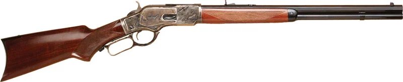 Cimarron 1873 Deluxe .38-40 Winchester lever-action rifle with 20 inch octagonal barrel and walnut pistol-grip stock