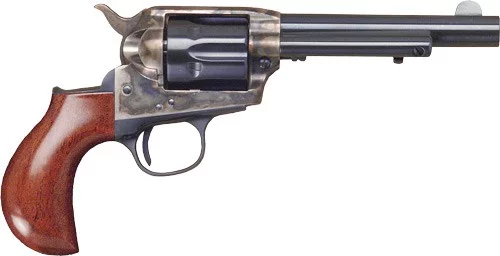 Cimarron Lightning .38 Special 4.75 in blued revolver with walnut birdshead grip