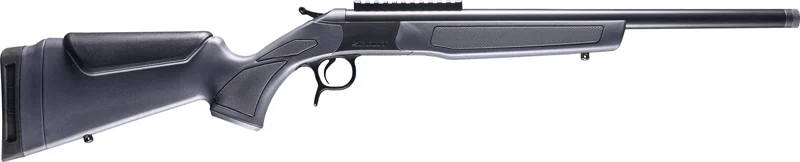 CVA Scout V3 .243 Win 20-inch threaded blued barrel with stealth grey synthetic stock and Picatinny rail