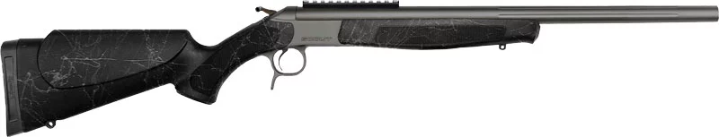 CVA Scout TD 350 Legend 20 inch sporting rifle Cerakote tungsten finish black spider web synthetic stock