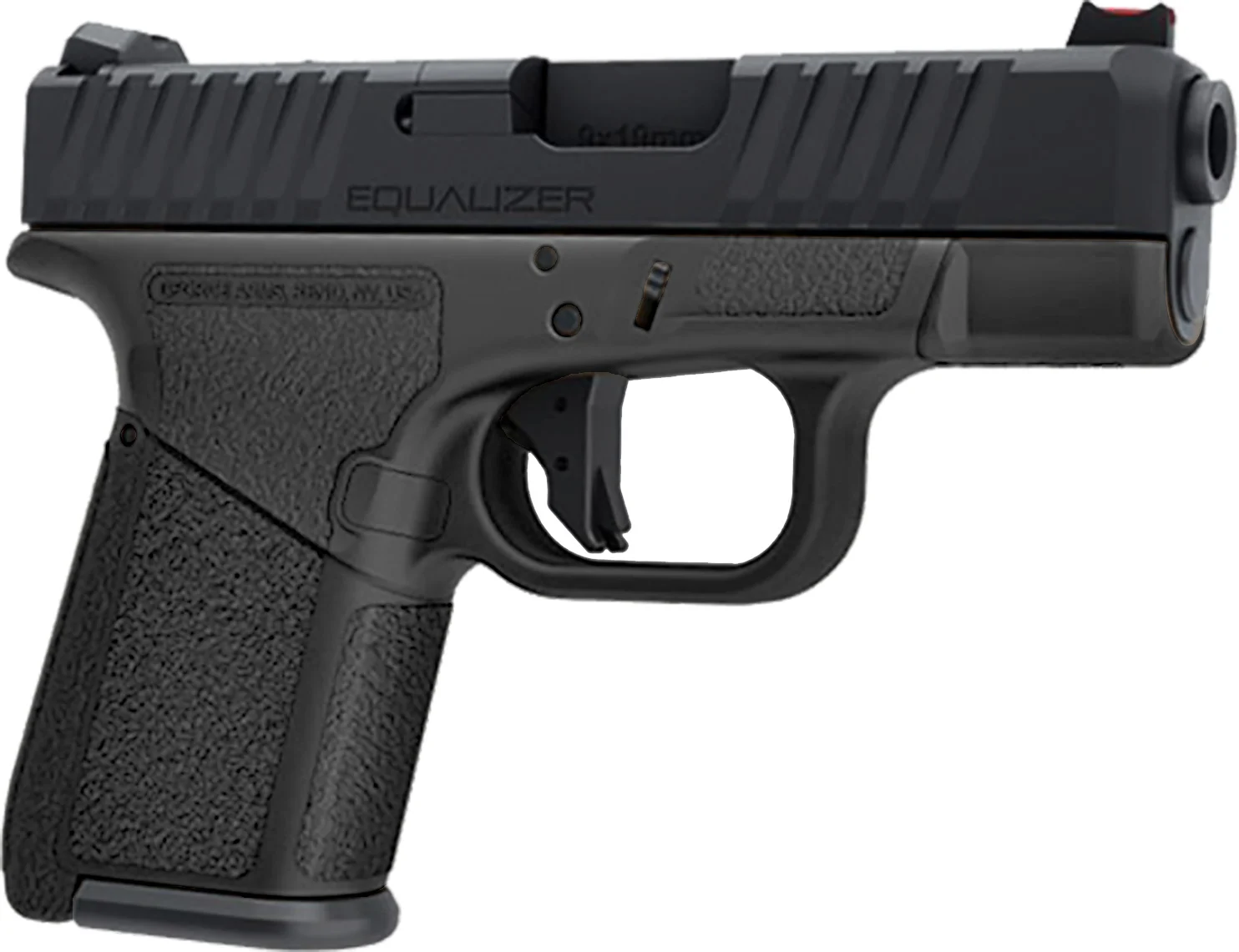 GForce Arms GF9 Rapture 9mm pistol, 3.25 barrel, black, red front and green rear fiber-optic sights