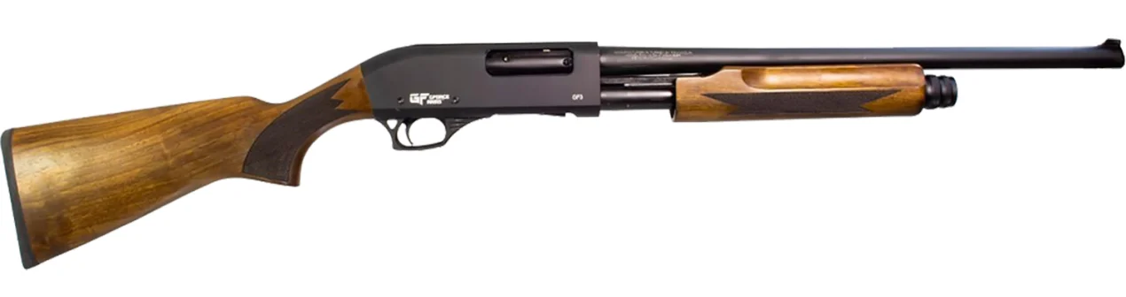 GForce Arms GFP3 12 Gauge pump shotgun 20-inch barrel Turkish walnut stock black receiver