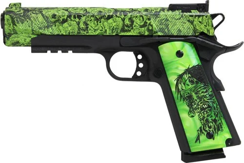 Iver Johnson 1911A1 Eagle LR .45 ACP 5-inch Zombie Edition semi-auto pistol with camouflage slide