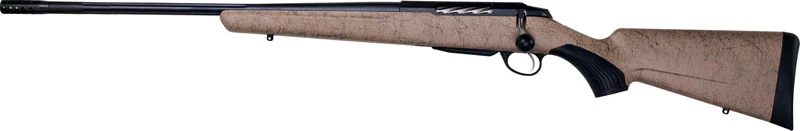 Tikka T3x Lite Roughtech Tan left-hand 6.5 Creedmoor rifle with 24.3in barrel