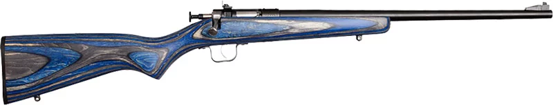 Keystone Crickett .22 LR 16.12 in blue laminate stock with blued barrel