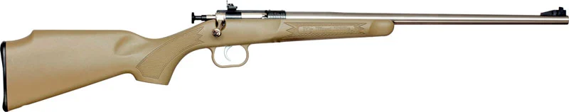 Davey Crickett Crickett .22 LR youth bolt-action rifle, stainless barrel, desert tan synthetic stock