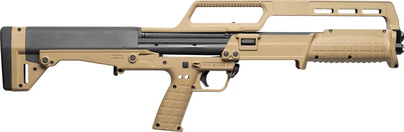 Kel-Tec KSG 410 tan pump shotgun, .410 bore, synthetic stock