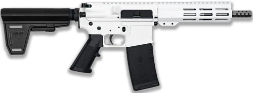 Great Lakes GLFA 223 Wylde braced pistol white with 7.5 inch stainless barrel